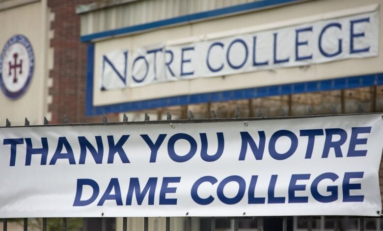 notre dame college closing