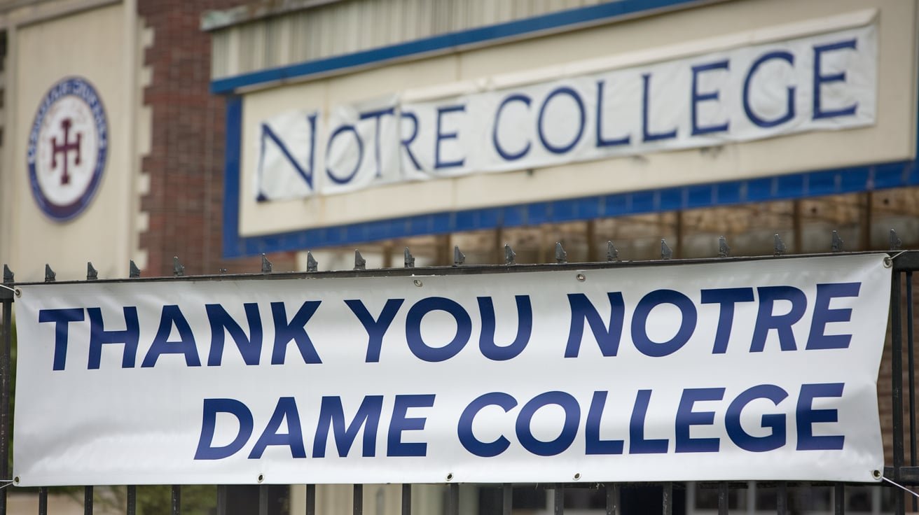 notre dame college closing